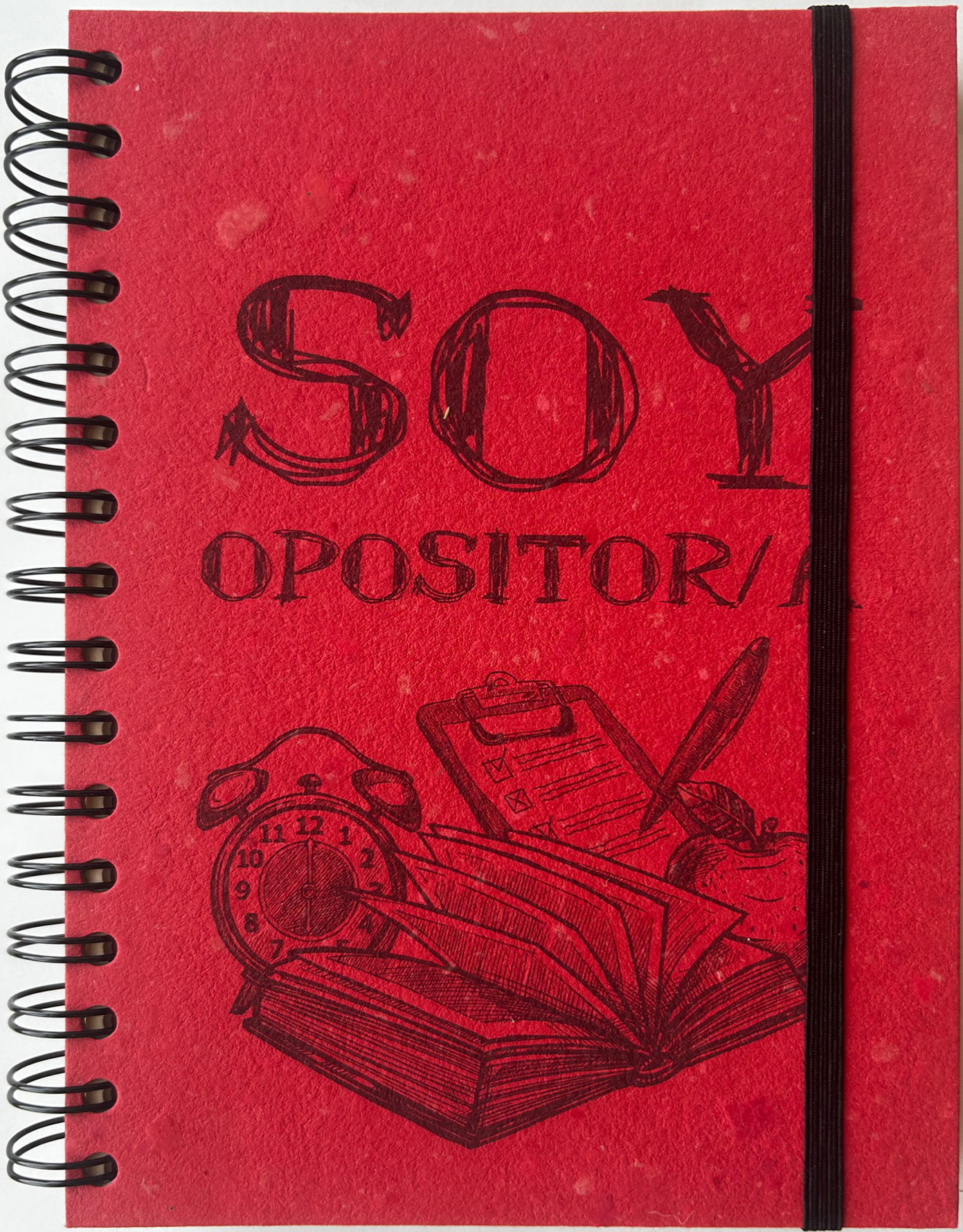 Cuaderno grueso "Soy opositor@" rojo